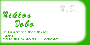 miklos dobo business card