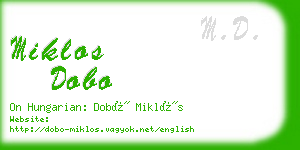 miklos dobo business card